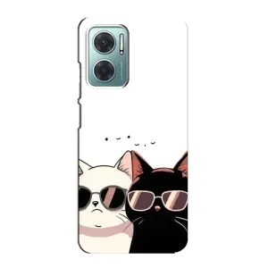 Чехол с рисунком кот на Xiaomi Redmi Note 11E (Коты в очках)