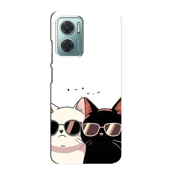 Чохол з принтом «Коти в окулярах» для Xiaomi Redmi Note 11E Чохол з принтом «Коти в окулярах» для Xiaomi Redmi Note 11E