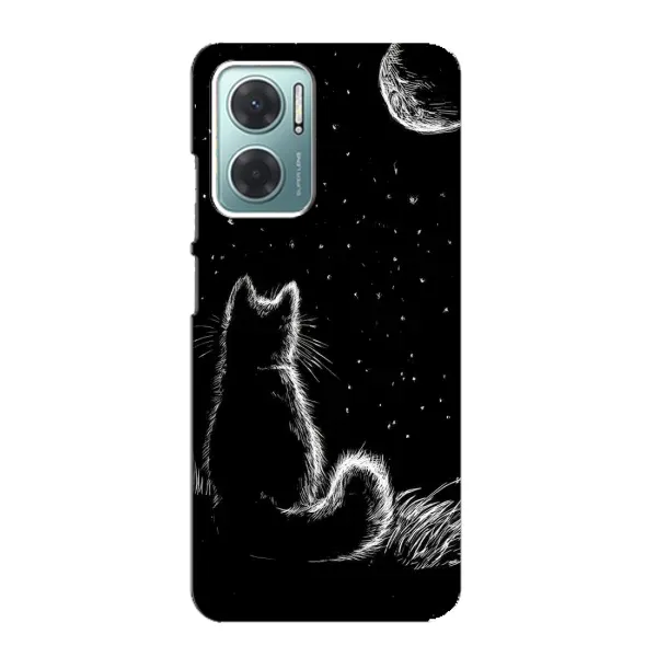Чехол с принтом «Котик и луна» для Xiaomi Redmi Note 11E Чехол с принтом «Котик и луна» для Xiaomi Redmi Note 11E