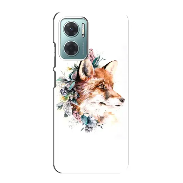 Чехол с принтом «Лисичка в цветочках» для Xiaomi Redmi Note 11E