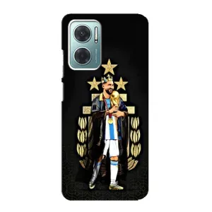 Чехлы для Xiaomi Redmi Note 11E (Leo чемпион) (AlphaPrint) (Месси Король)
