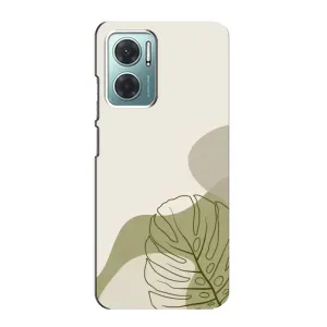 Силконовий чохол з принтом в квітах на Xiaomi Redmi Note 11E (Зелена монстера дизайн)