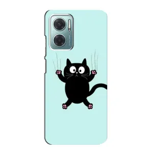 Чохол з принтом для Xiaomi Redmi Note 11E (AlphaPrint) Модні коти (Падаючий кіт)