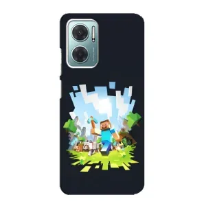 Чохол Майнкрафт на Xiaomi Redmi Note 11E (AlphaPrint) Minecraft (персонажі Minecraft)