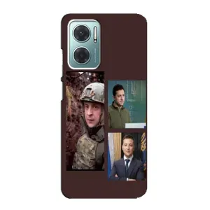 Чохол для Xiaomi Redmi Note 11E (AlphaPrint - с принтом Зеленського) (Президент)