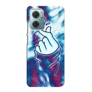 Чохол з принтом для Xiaomi Redmi Note 11E (AlphaPrint - Знак сердечка) (Радужне серце)