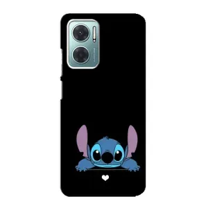 Чохол з принтом Стіч на Xiaomi Redmi Note 11E (Стіч на чорному)