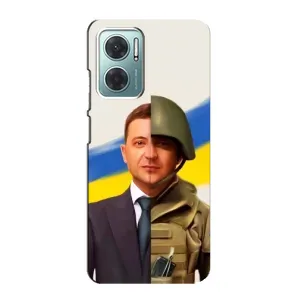 Чохол для Xiaomi Redmi Note 11E (AlphaPrint - с принтом Зеленського) (Зеленский солдат)