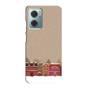 Новорічні, Святкові Чохли для Xiaomi Redmi Note 11E - 2024 год (Зимове місто)