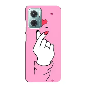 Чохол з принтом для Xiaomi Redmi Note 11E (AlphaPrint - Знак сердечка) (Знак Love)