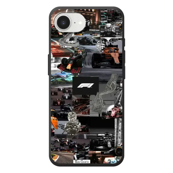 Чехол с принтом «Гоночный коллаж Ф1» для iPhone 17e Чехол с принтом «Гоночный коллаж Ф1» для iPhone 17e