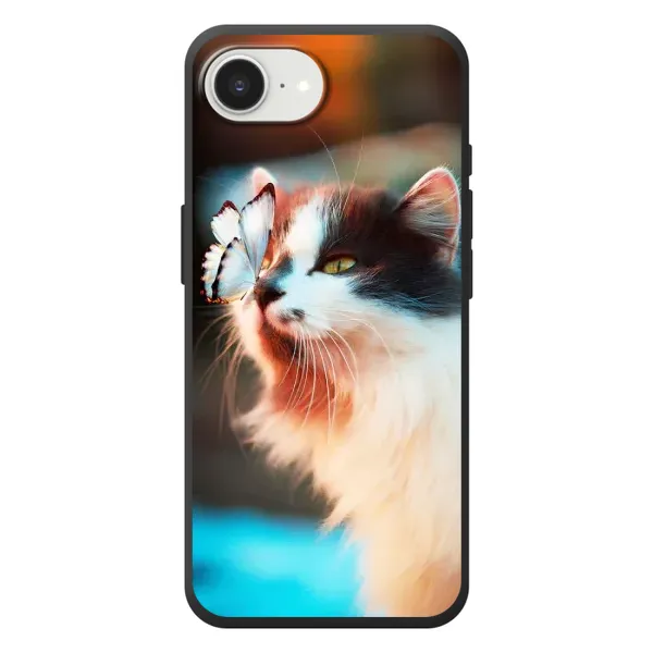 Чохол з принтом «Котик з метеликом» для iPhone 17e
