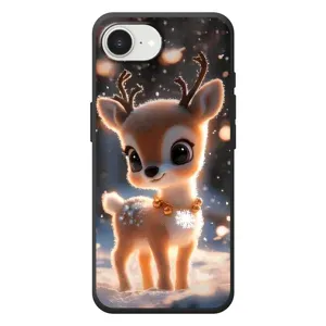 Яркий чехол для iPhone 17e с Зимними Оленятами (Олененок)