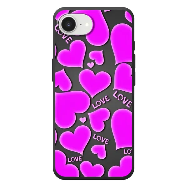Чохол з принтом «Pink hearts» для iPhone 17e