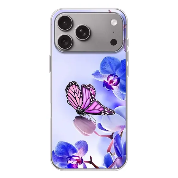 Чохол з принтом «Метелик на квітах» для Apple iPhone 18 Pro Max