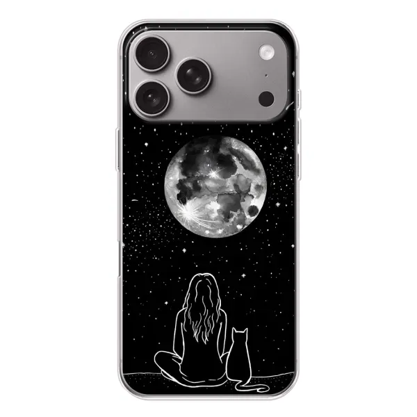 Чохол з принтом «Дівчина з котом» для Apple iPhone 18 Pro Max