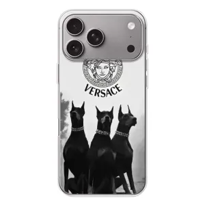 Чохли VERSACE для Епл Айфон 18 Про Макс (PREMIUMPrint) (Доберман Версаче)