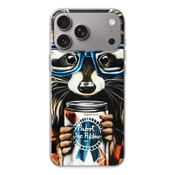 Чехол с принтом «Енот с банкой» для Apple iPhone 18 Pro Max