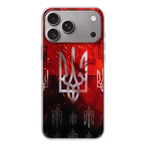 Украинские Чехлы для Apple iPhone 18 Pro Max с картинкой УПА (AlphaPrint) (ГЕРБ УПА)