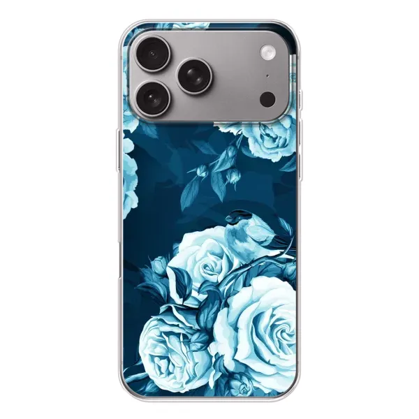 Чехол с принтом «Голубые Бутоны» для Apple iPhone 18 Pro Max