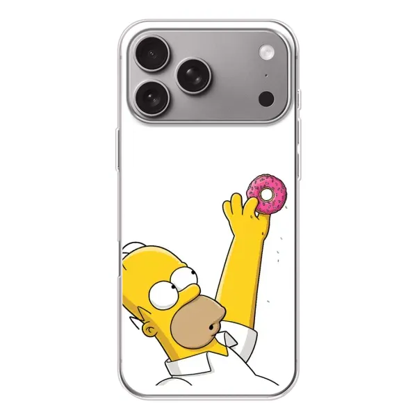 Чохол з принтом «Гомер з пончиком» для Apple iPhone 18 Pro Max