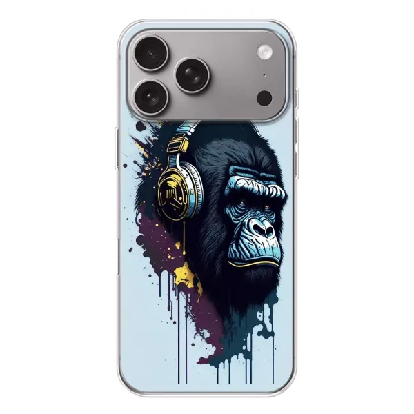 Чохол з принтом «Горила в навушниках» для Apple iPhone 18 Pro Max Чохол з принтом «Горила в навушниках» для Apple iPhone 18 Pro Max