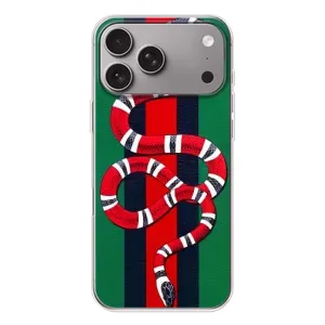 Чехлы ГУЧЧИ для Эппл Айфон 18 Про Макс (AlphaPrint) (Gucci змия)