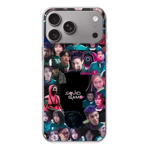 Чехол с принтом «Коллаж Игра кальмара» для Apple iPhone 18 Pro Max