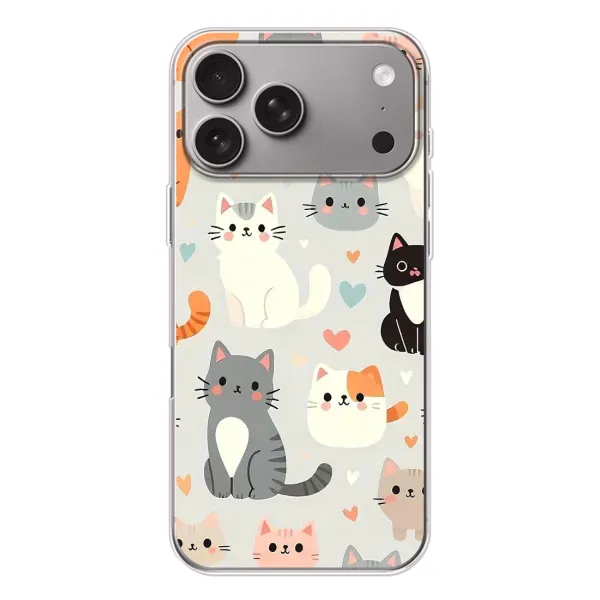 Чохол з принтом «Колаж котів» для Apple iPhone 18 Pro Max