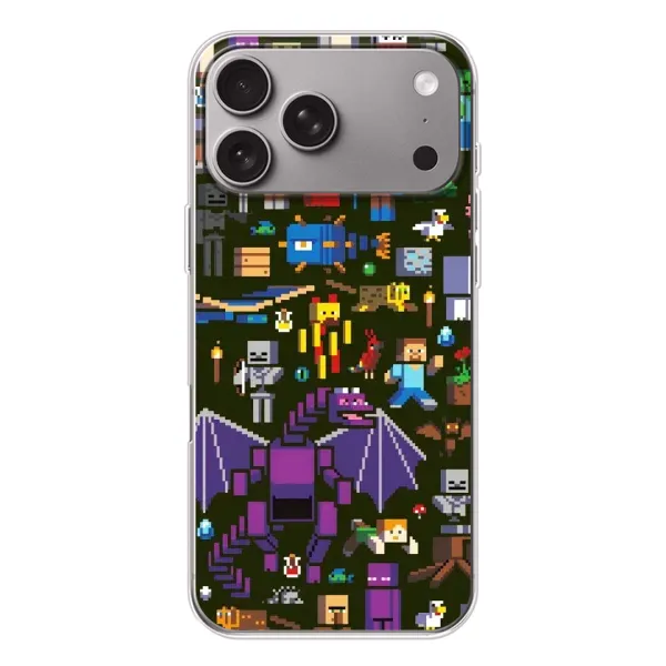Чохол з принтом «Колаж Майнкрафт» для Apple iPhone 18 Pro Max