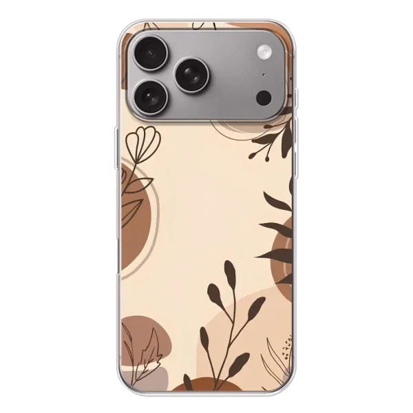 Чохол з принтом «Коричневі квіти» для Apple iPhone 18 Pro Max Чохол з принтом «Коричневі квіти» для Apple iPhone 18 Pro Max