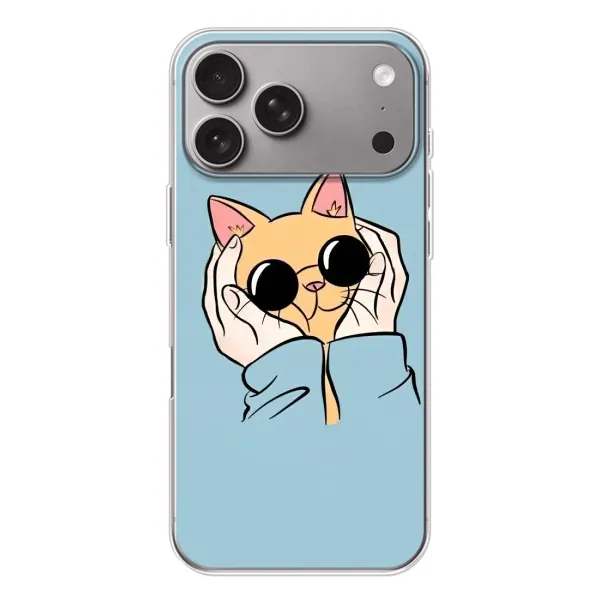 Чохол з принтом «Котик в окулярах» для Apple iPhone 18 Pro Max Чохол з принтом «Котик в окулярах» для Apple iPhone 18 Pro Max