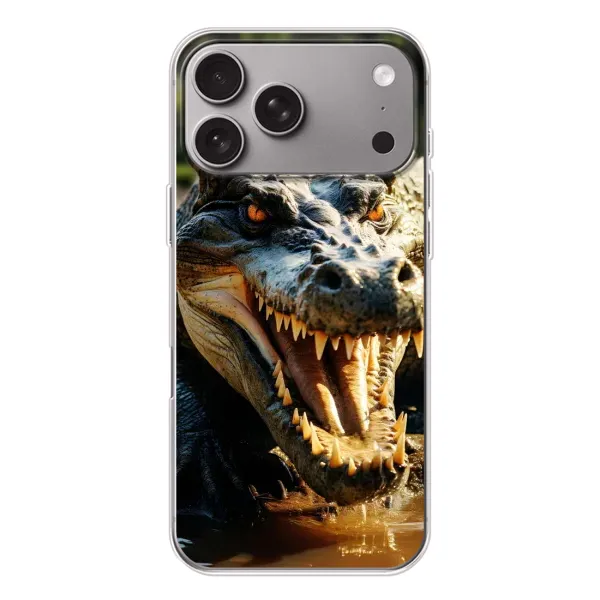 Чохол з принтом «Небезпечний крокодил» для Apple iPhone 18 Pro Max