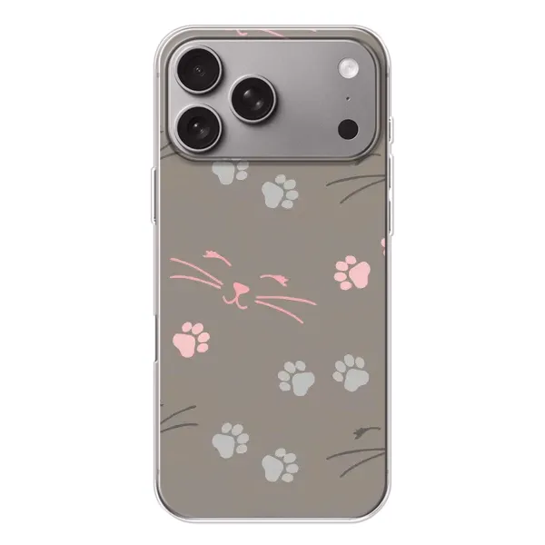 Чохол з принтом «Лапи і вуса» для Apple iPhone 18 Pro Max