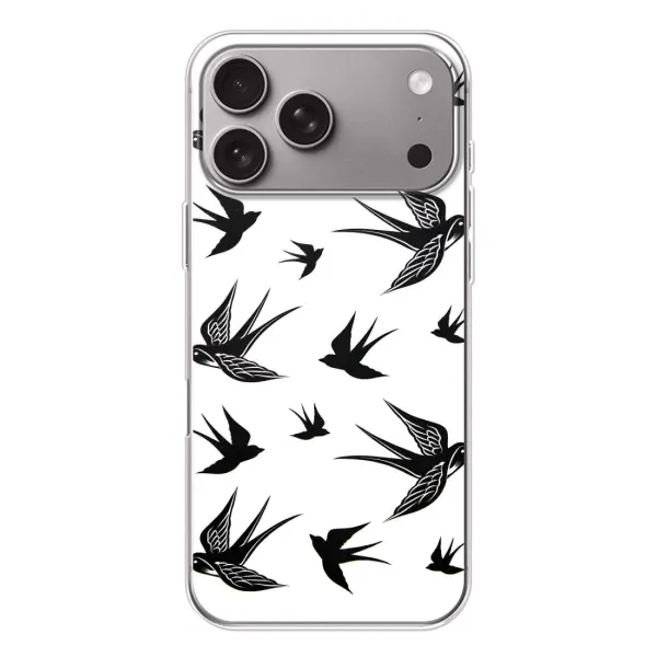 Чохол з принтом «Ластівки» для Apple iPhone 18 Pro Max Чохол з принтом «Ластівки» для Apple iPhone 18 Pro Max