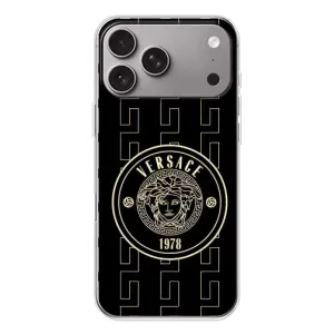 Чохли VERSACE для Епл Айфон 18 Про Макс (PREMIUMPrint) (Лого Версаче)