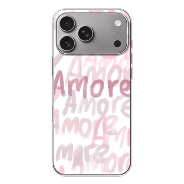 Чохол з принтом «Аморе любов» для Apple iPhone 18 Pro Max Чохол з принтом «Аморе любов» для Apple iPhone 18 Pro Max