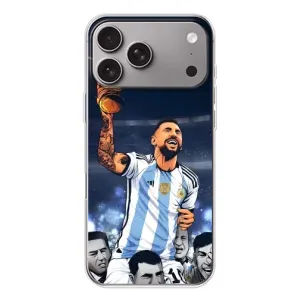 Чохли для Apple iPhone 18 Pro Max (Leo чемпіон) (AlphaPrint) (Мессі з кубком)