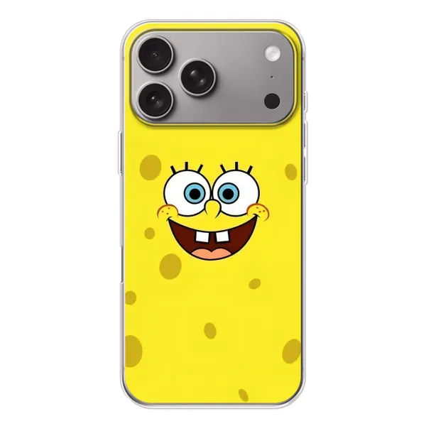 Чохол з принтом «Мордашка Спанч Боба» для Apple iPhone 18 Pro Max Чохол з принтом «Мордашка Спанч Боба» для Apple iPhone 18 Pro Max