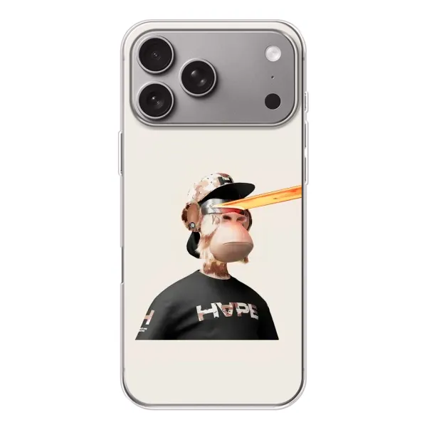Чохол з принтом «мавпа NFT в окулярах» для Apple iPhone 18 Pro Max
