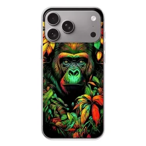 Чохол з Мавпами Apple iPhone 18 Pro Max - (AlphaPrint) (Мавпа в квітах)
