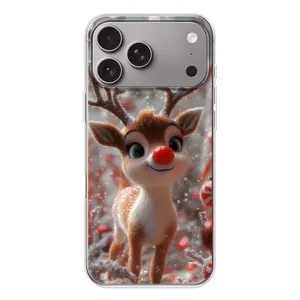 Яскравий чохол для Apple iPhone 18 Pro Max з Зимові Оленята (Олень з носом)