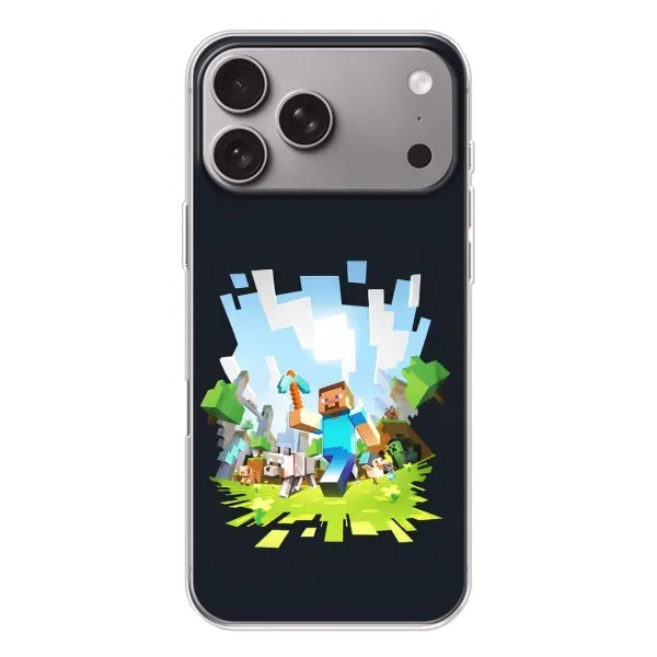 Чохол з принтом «персонажі Minecraft» для Apple iPhone 18 Pro Max