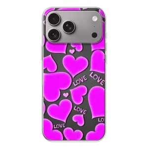 Чехлы для любимой на Епл Айфон 18 Про Макс (VPrint) (Pink hearts)