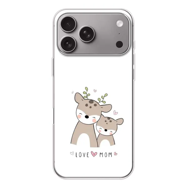 Чохол з принтом «Оленята мама і малюк» для Apple iPhone 18 Pro Max