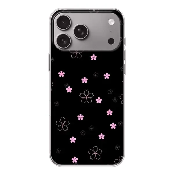 Чохол з принтом «Рожеві квіти на чорному» для Apple iPhone 18 Pro Max Чохол з принтом «Рожеві квіти на чорному» для Apple iPhone 18 Pro Max