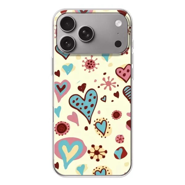Чехол с принтом «Сердечки» для Apple iPhone 18 Pro Max