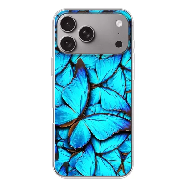 Чехол с принтом «Синие бабочки» для Apple iPhone 18 Pro Max