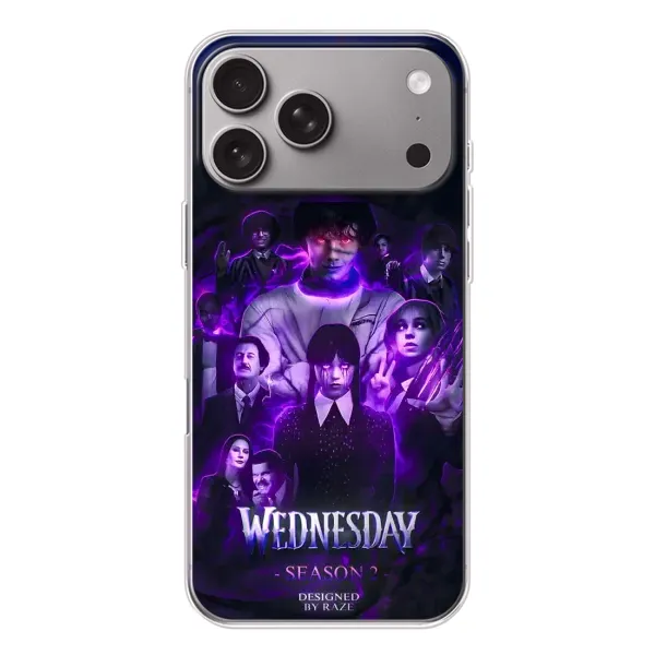 Чохол з принтом «Фіолетова магія Венздей» для Apple iPhone 18 Pro Max