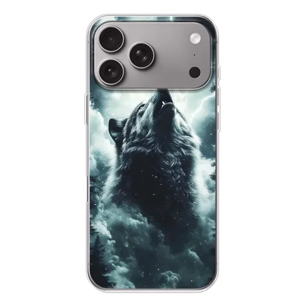 Чохол з принтом «Вовк у хмарах» для Apple iPhone 18 Pro Max